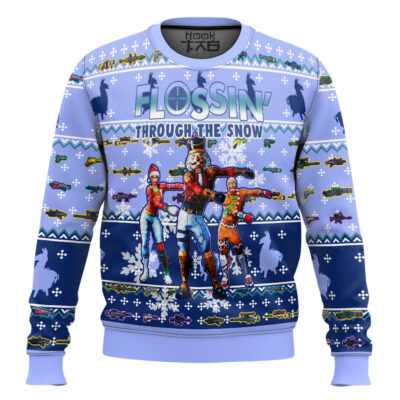 Flossin' Through The Snow Fortnite Ugly Christmas Sweater