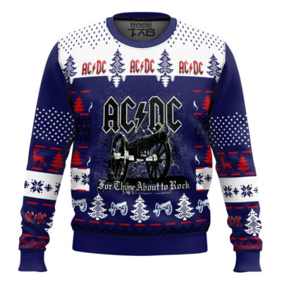 For Those About To Rock AC/DC Ugly Christmas Sweater
