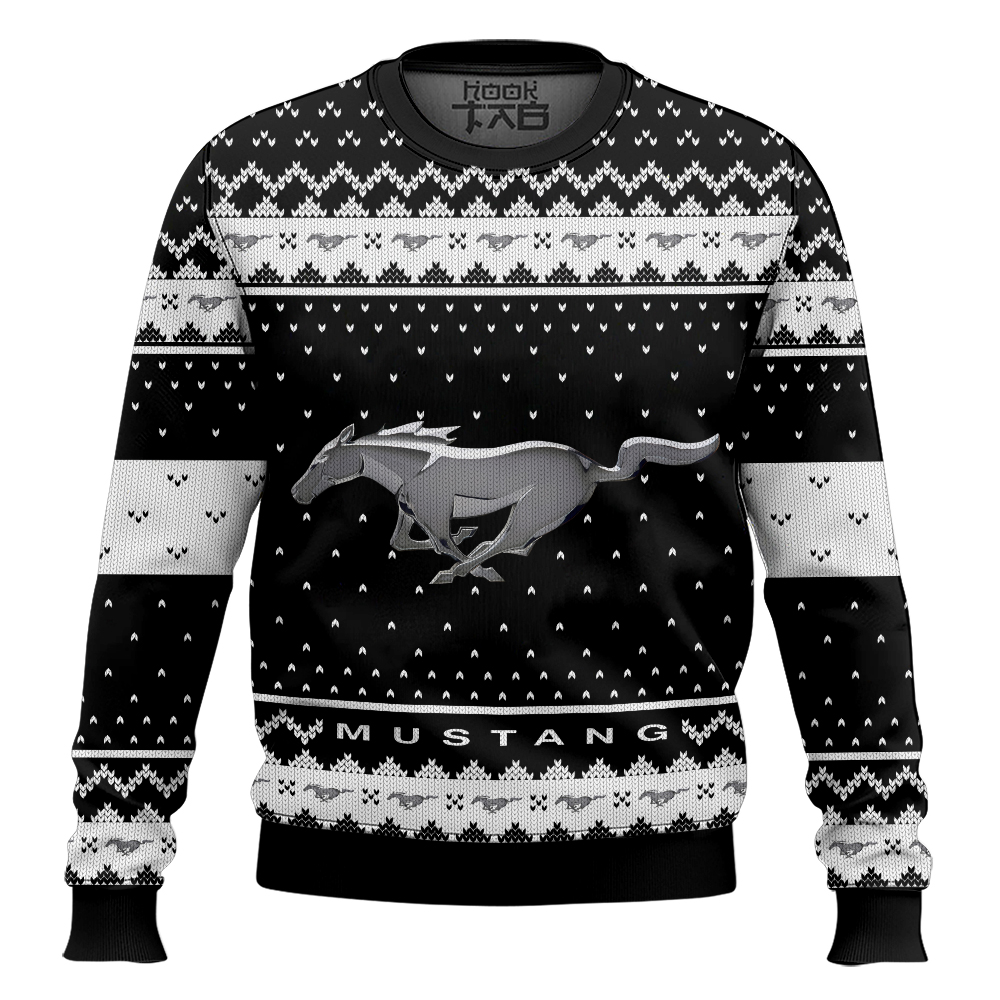 Hooktab Ford Mustang Ugly Christmas Sweater Hooktab Ford Mustang Ugly Christmas Sweater