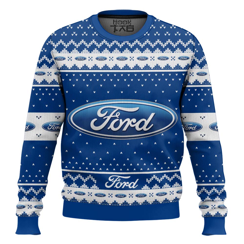 Hooktab Ford Ugly Christmas Sweater Hooktab Ford Ugly Christmas Sweater