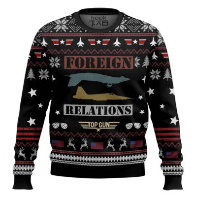 Foreign Relations Top Gun Ugly Christmas Sweater