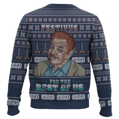 Hooktab Frank Costanza Festivus Seinfeld Ugly Christmas Sweater