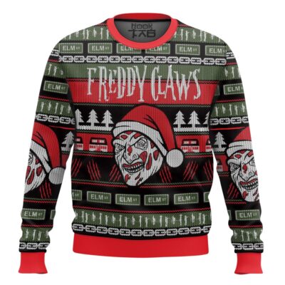 Freddy Claws A Nightmare On Elm Street Ugly Christmas Sweater