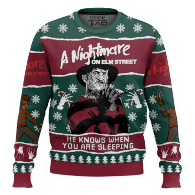 Freddy Krueger A Nightmare On Elm Street - Custom Name Ugly Christmas Sweater