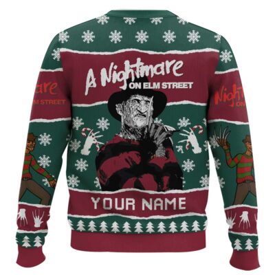 Hooktab Freddy Krueger A Nightmare On Elm Street – Custom Name Ugly Christmas Sweater