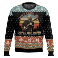 Hooktab Free Fallin' Tom Petty Ugly Christmas Sweater