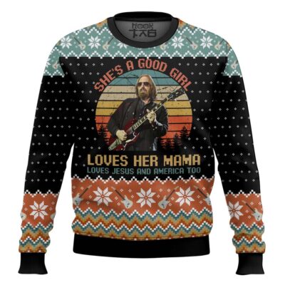 Free Fallin' Tom Petty Ugly Christmas Sweater