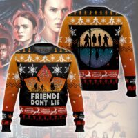 Hooktab Friends Don't Lie Stranger Things Ugly Christmas Sweater