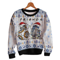 Hooktab FRIENDS R2-D2 & BB-8 Star Wars Ugly Christmas Sweater