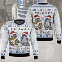 Hooktab FRIENDS R2-D2 & BB-8 Star Wars Ugly Christmas Sweater