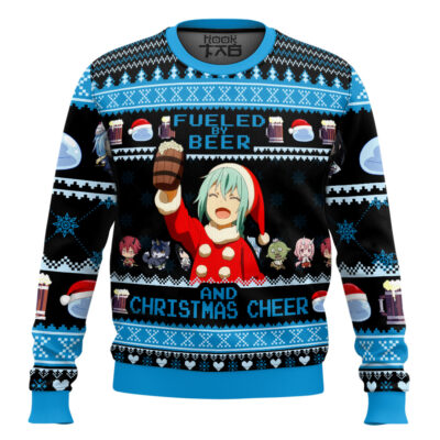 Fueled By Beer That Time I Got Reincarnated As A Slime Ugly Christmas Sweater