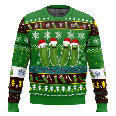 Funny Pickle Rick And Morty Ugly Christmas Sweater