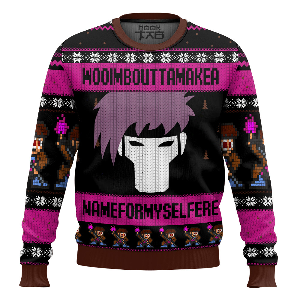 Hooktab Gambit Make A Name For Myself Marvel Ugly Christmas Sweater Hooktab Gambit Make A Name For Myself Marvel Ugly Christmas Sweater