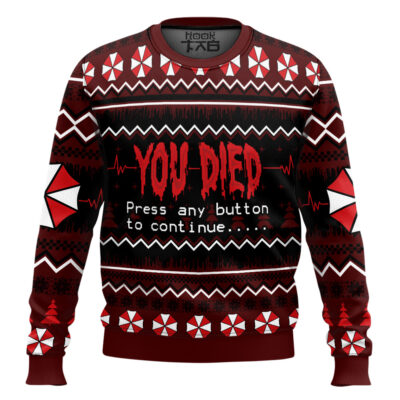 Game Over Resident Evil Ugly Christmas Sweater