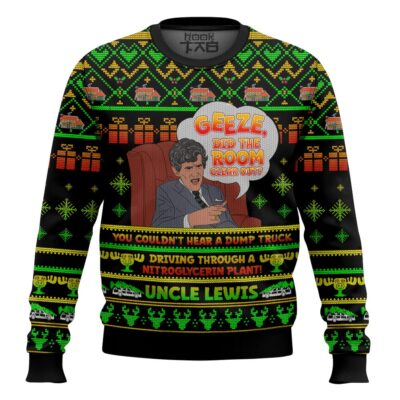 Geeze Did The Room Clear Out National Lampoon's Vacation Ugly Christmas Sweater