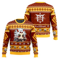 Hooktab Genshin Impact Arataki Itto Ugly Christmas Sweater