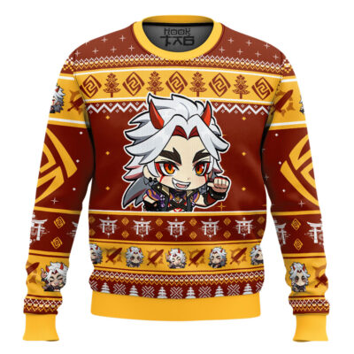 Genshin Impact Arataki Itto Ugly Christmas Sweater