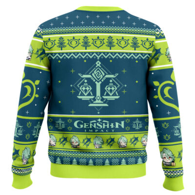 Hooktab Genshin Impact Baizhu Ugly Christmas Sweater