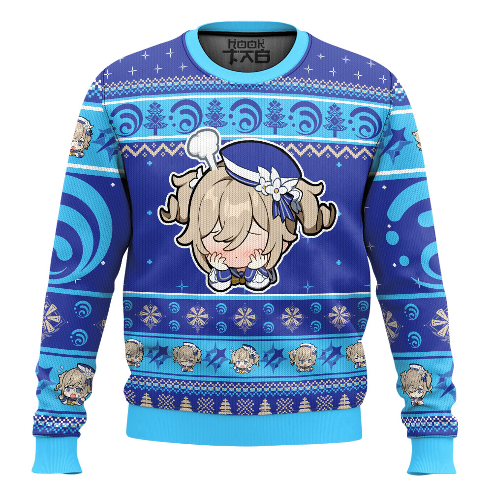 Hooktab Genshin Impact Barbara Ugly Christmas Sweater Hooktab Genshin Impact Barbara Ugly Christmas Sweater