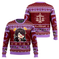 Hooktab Genshin Impact Beidou Ugly Christmas Sweater