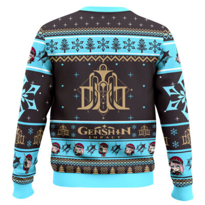 Hooktab Genshin Impact Charlotte Ugly Christmas Sweater
