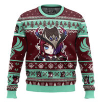 Hooktab Genshin Impact Chasca Ugly Christmas Sweater