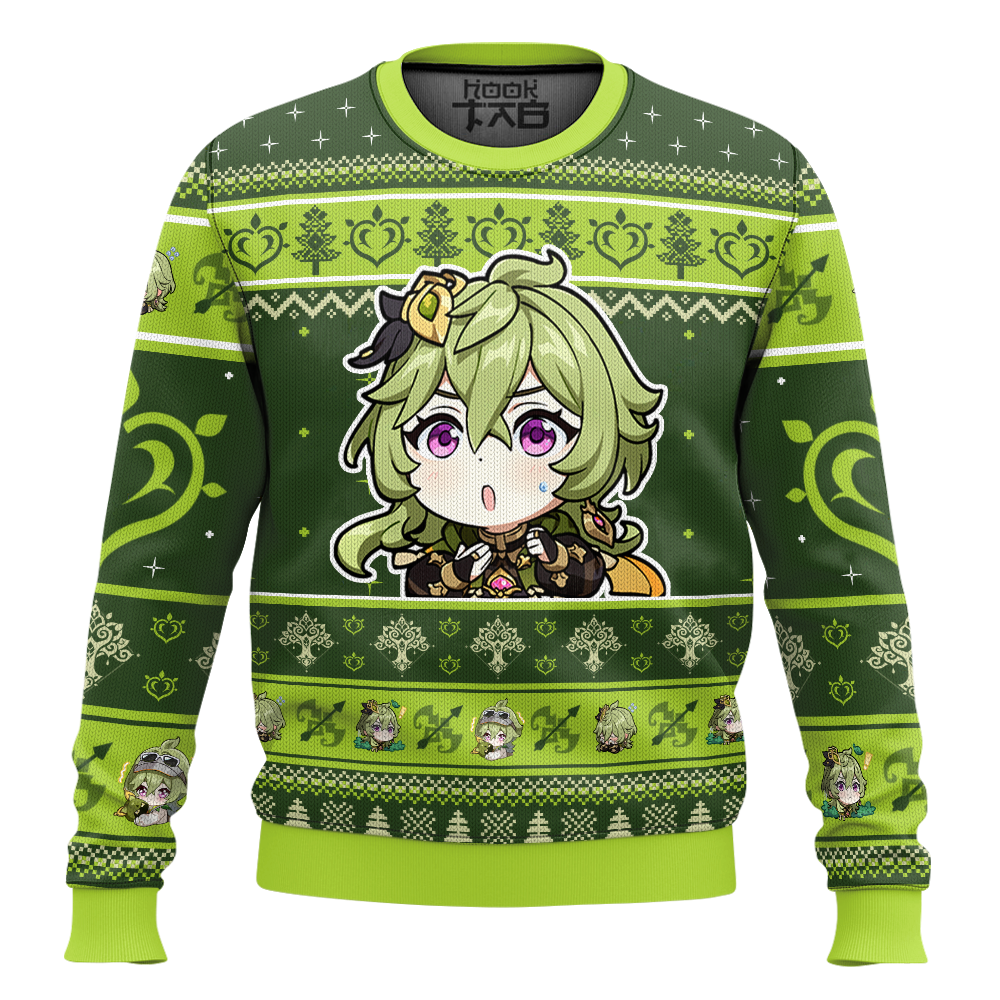 Hooktab Genshin Impact Collei Ugly Christmas Sweater Hooktab Genshin Impact Collei Ugly Christmas Sweater