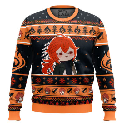 Genshin Impact Diluc Ugly Christmas Sweater