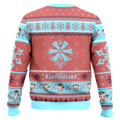 Hooktab Genshin Impact Diona Ugly Christmas Sweater