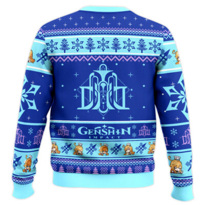Hooktab Genshin Impact Escoffier Ugly Christmas Sweater