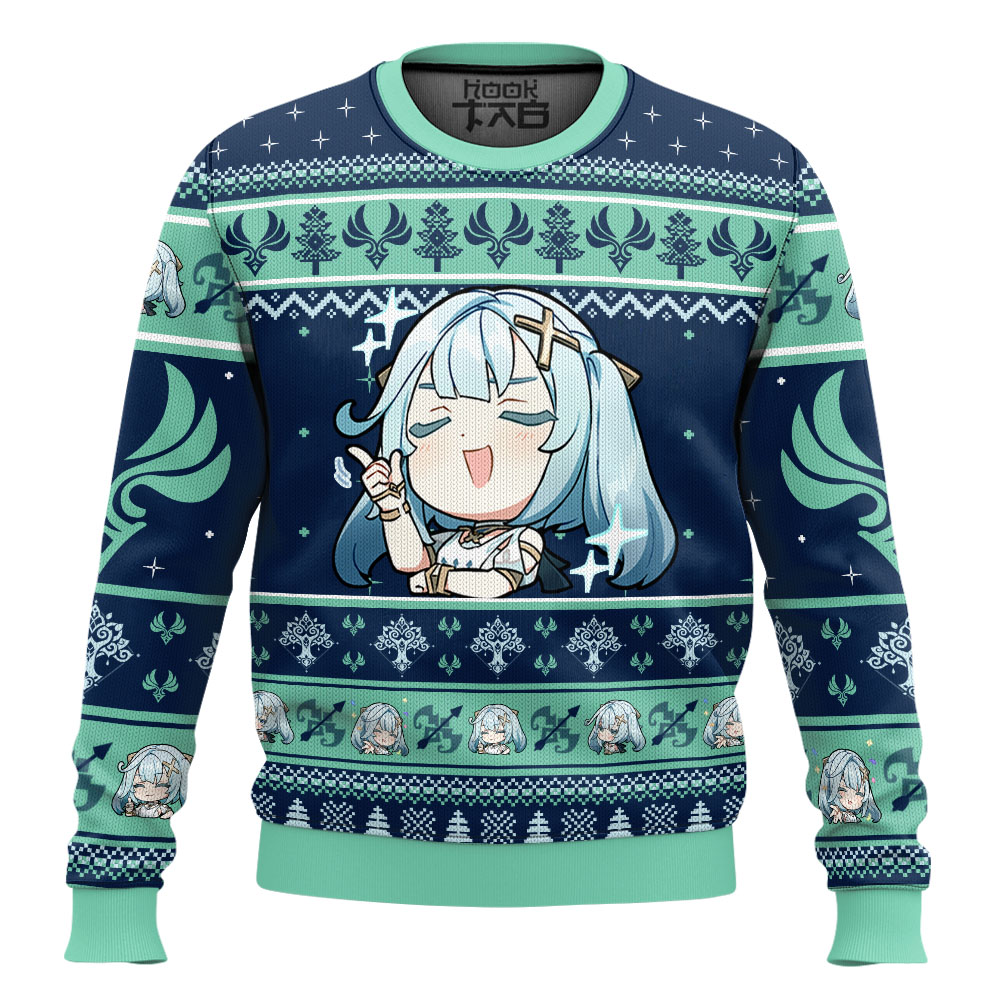 Hooktab Genshin Impact Faruzan Ugly Christmas Sweater Hooktab Genshin Impact Faruzan Ugly Christmas Sweater