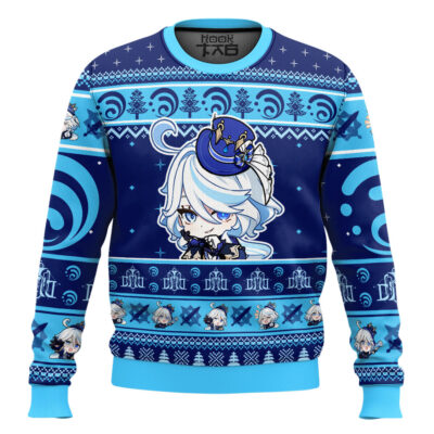 Genshin Impact Furina Ugly Christmas Sweater
