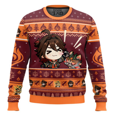 Genshin Impact Gaming Ugly Christmas Sweater