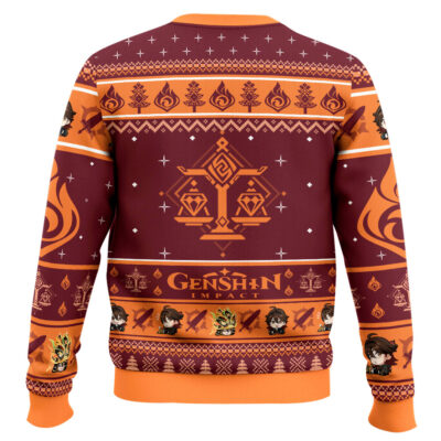 Hooktab Genshin Impact Gaming Ugly Christmas Sweater