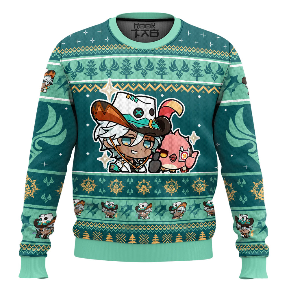 Hooktab Genshin Impact Ifa Ugly Christmas Sweater Hooktab Genshin Impact Ifa Ugly Christmas Sweater