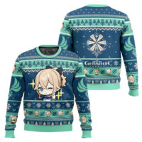 Hooktab Genshin Impact Jean Ugly Christmas Sweater