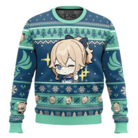 Hooktab Genshin Impact Jean Ugly Christmas Sweater