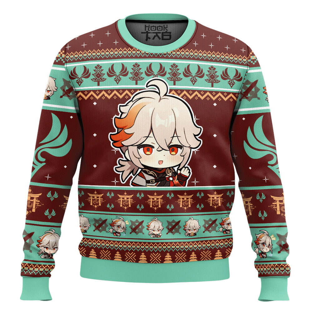 Hooktab Genshin Impact Kaedehara Kazuha Ugly Christmas Sweater Hooktab Genshin Impact Kaedehara Kazuha Ugly Christmas Sweater