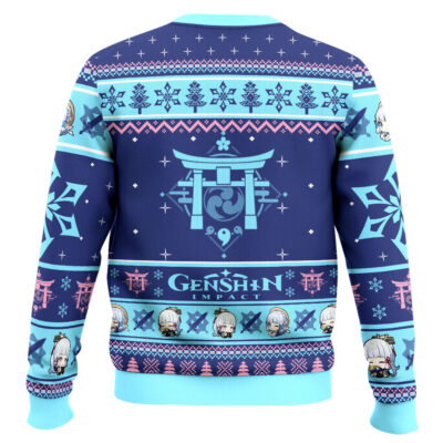 Hooktab Genshin Impact Kamisato Ayaka Ugly Christmas Sweater
