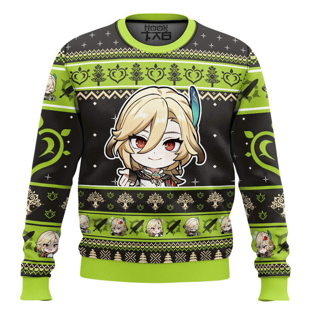 Hooktab Genshin Impact Kaveh Ugly Christmas Sweater Hooktab Genshin Impact Kaveh Ugly Christmas Sweater