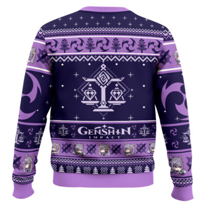 Hooktab Genshin Impact Keqing Ugly Christmas Sweater