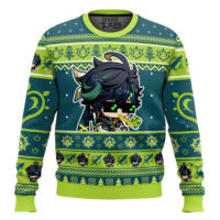 Hooktab Genshin Impact Kinich Ugly Christmas Sweater