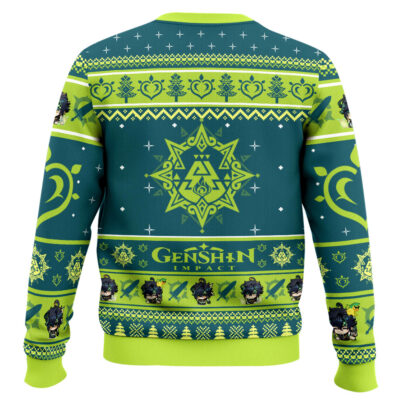 Hooktab Genshin Impact Kinich Ugly Christmas Sweater