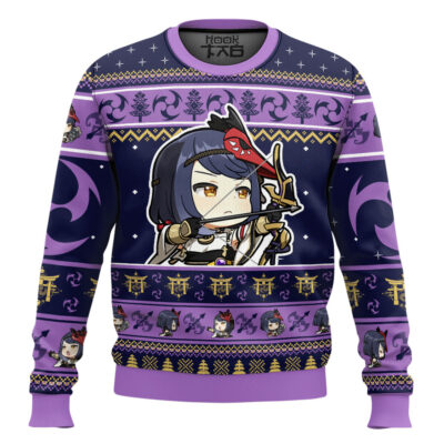 Genshin Impact Kujou Sara Ugly Christmas Sweater