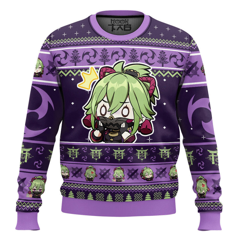 Hooktab Genshin Impact Kuki Shinobu Ugly Christmas Sweater Hooktab Genshin Impact Kuki Shinobu Ugly Christmas Sweater