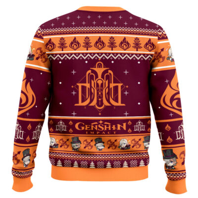 Hooktab Genshin Impact Lyney Ugly Christmas Sweater