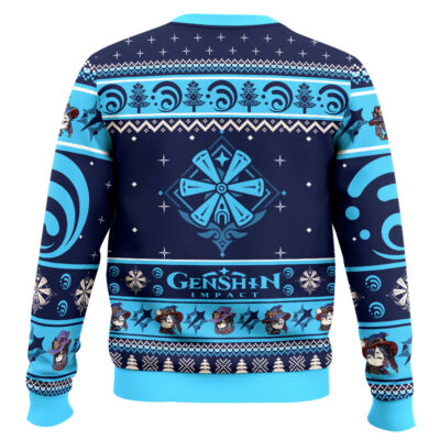 Hooktab Genshin Impact Mona Ugly Christmas Sweater