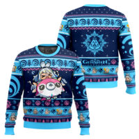 Hooktab Genshin Impact Mualani Ugly Christmas Sweater