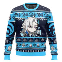 Hooktab Genshin Impact Neuvillette Ugly Christmas Sweater
