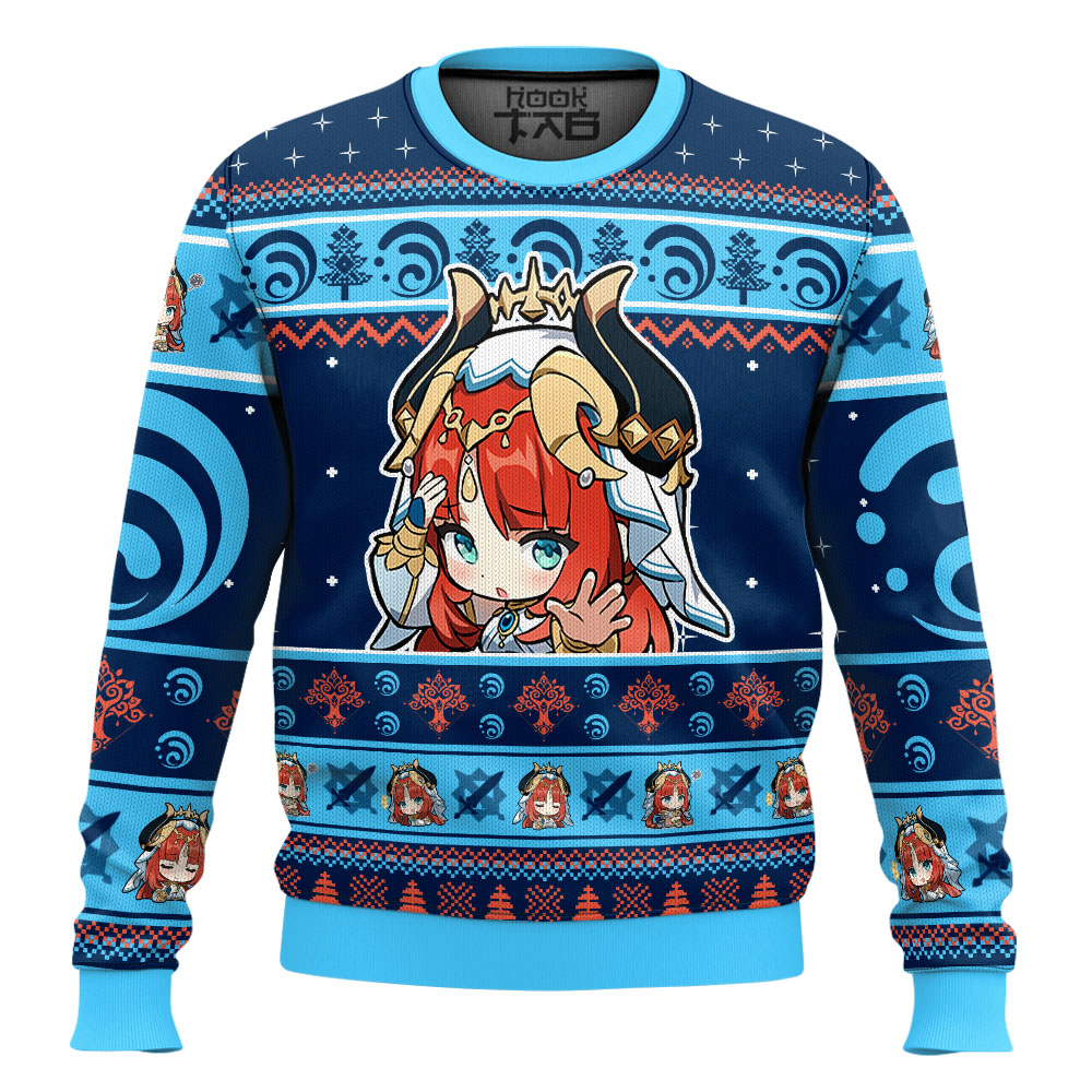 Hooktab Genshin Impact Nilou Ugly Christmas Sweater Hooktab Genshin Impact Nilou Ugly Christmas Sweater